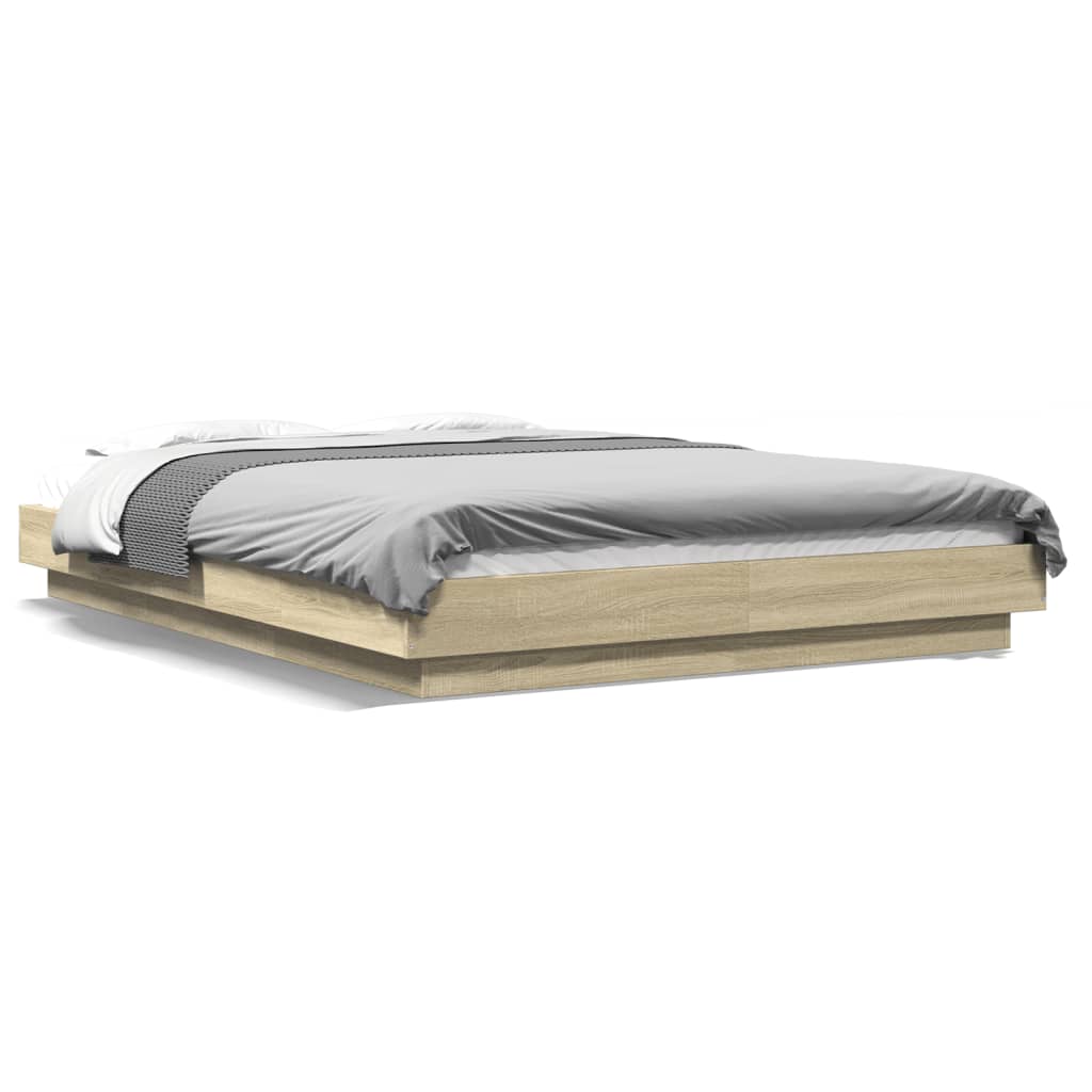 Bed Frame without Mattress Sonoma Oak 120x200 cm