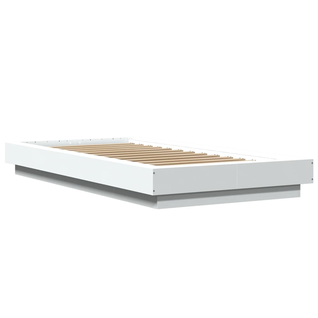 Bed Frame without Mattress White 100x200 cm