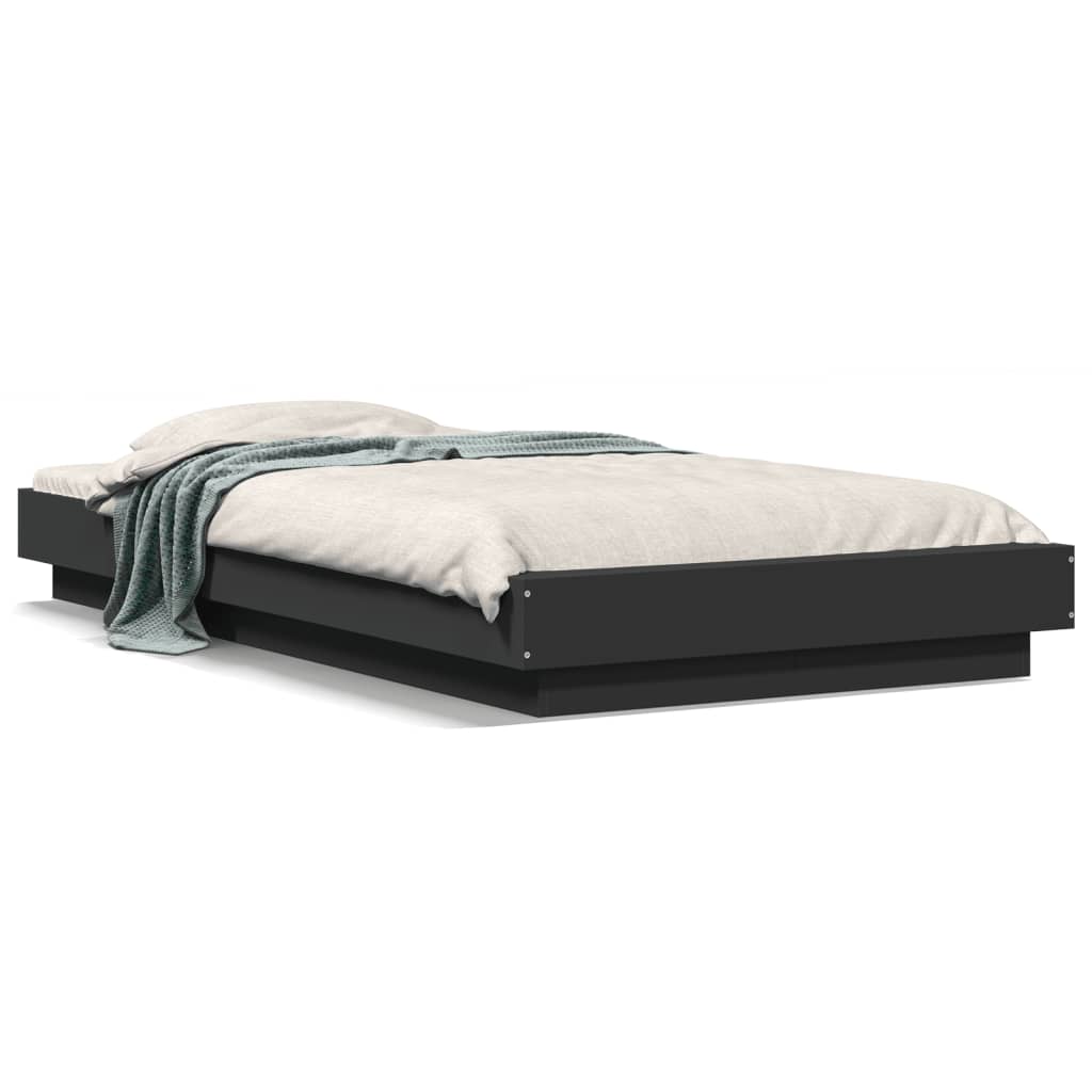 Bed Frame without Mattress Black 100x200 cm