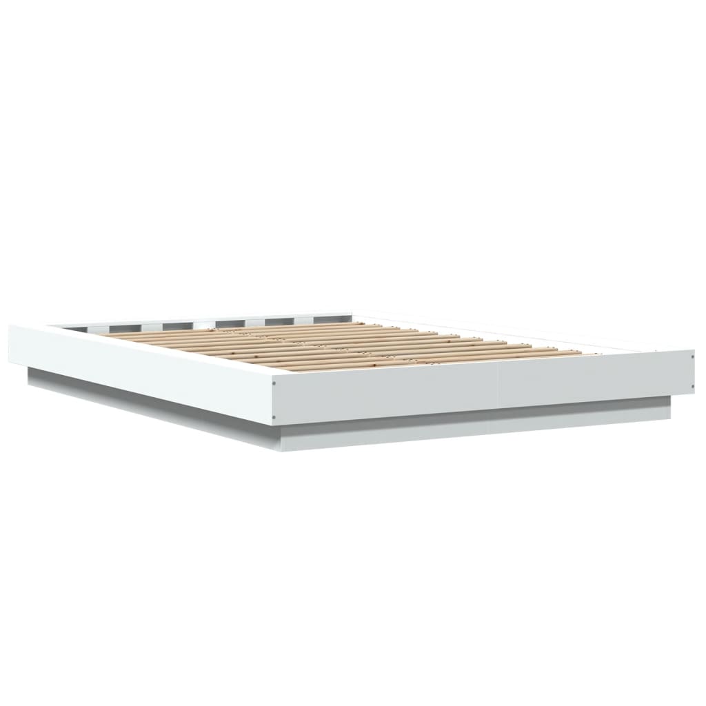 Bed Frame without Mattress White 135x190 cm Double