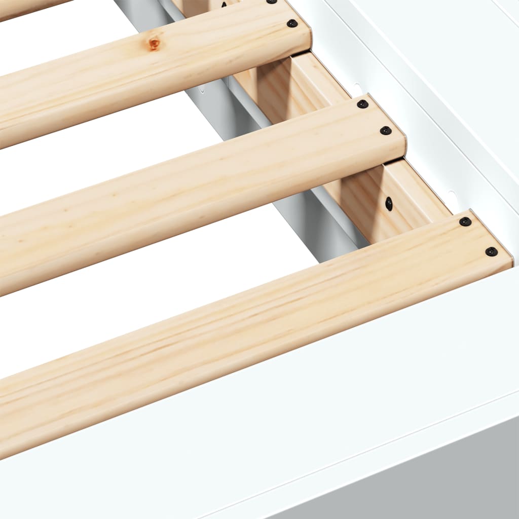 Bed Frame without Mattress White 135x190 cm Double