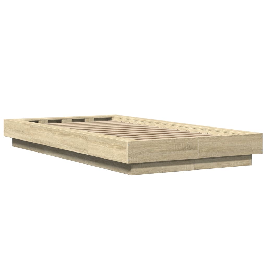 Bed Frame without Mattress Sonoma Oak 90x190 cm Single