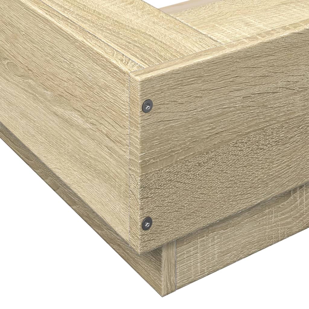 Bed Frame without Mattress Sonoma Oak 90x190 cm Single