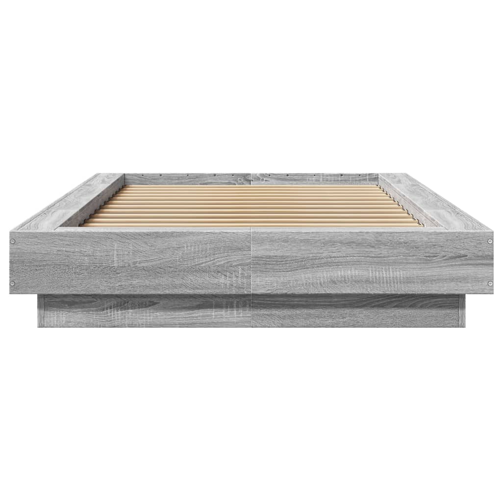 Bed Frame without Mattress Grey Sonoma 90x190 cm Single