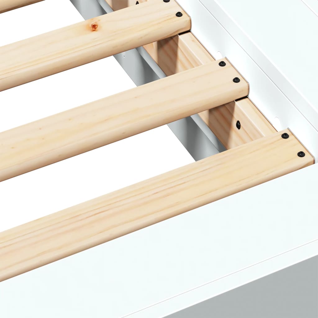 Bed Frame without Mattress White 75x190 cm Small Single