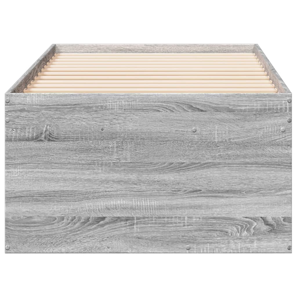 Daybed with Drawers without Mattress Grey Sonoma 100x200 cm
