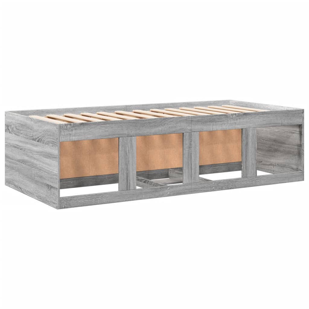 Daybed with Drawers without Mattress Grey Sonoma 100x200 cm