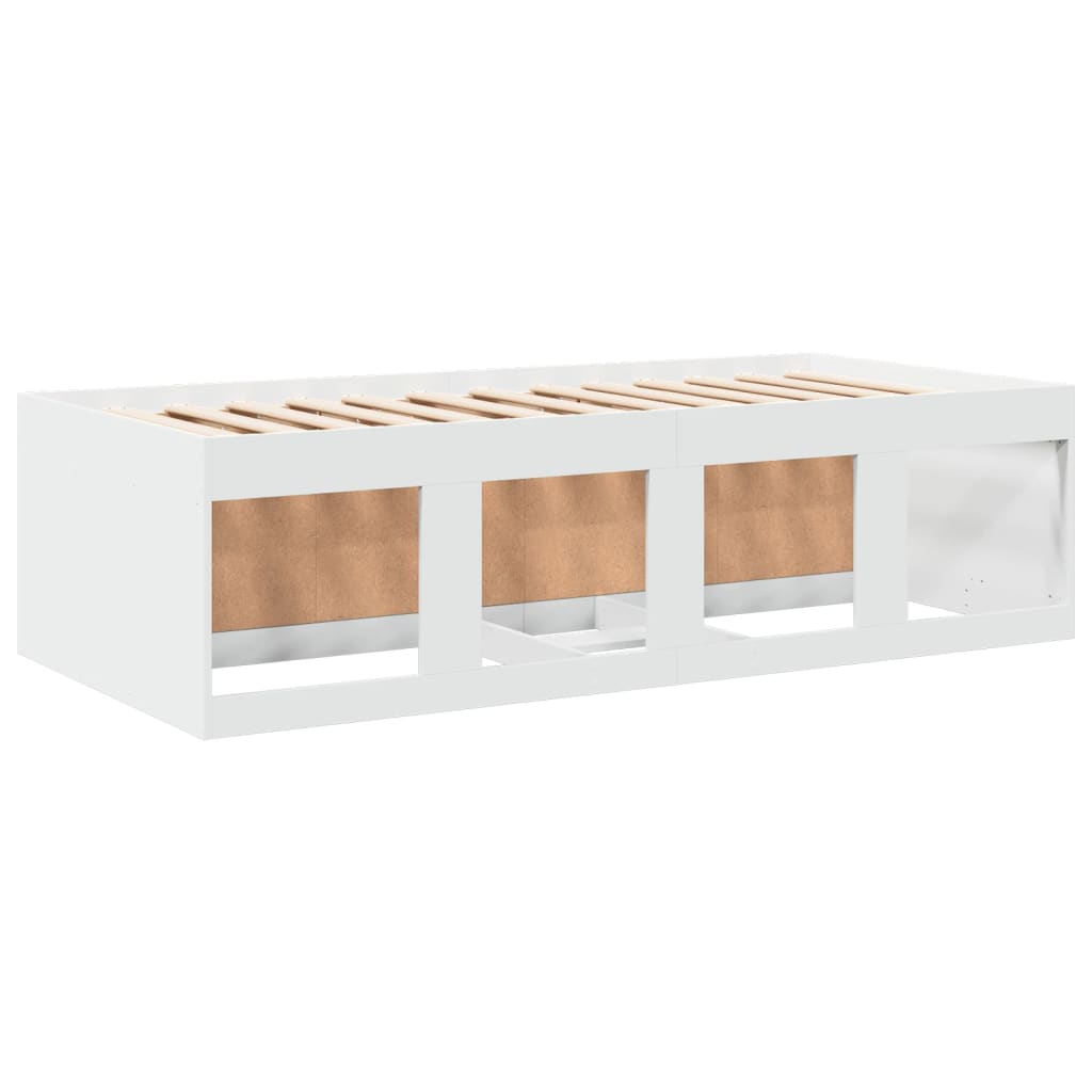 Daybed with Drawers without Mattress White 75x190 cm Small Single