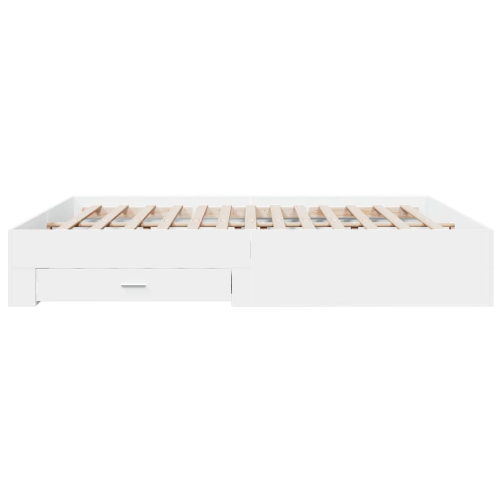 Modern Wooden Emperor Size 2m Bed Frame Base With Storage Drawers Wood Beds