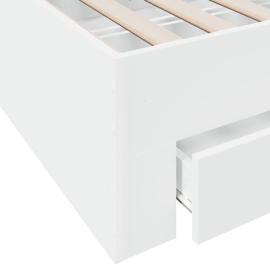 Modern Wooden Emperor Size 2m Bed Frame Base With Storage Drawers Wood Beds