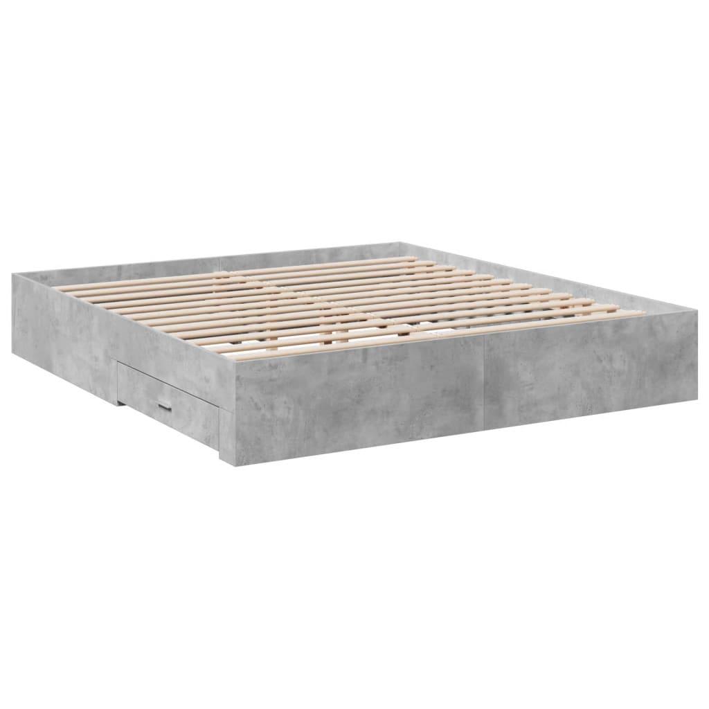 Modern Wooden Emperor Size 2m Bed Frame Base With Storage Drawers Wood Beds