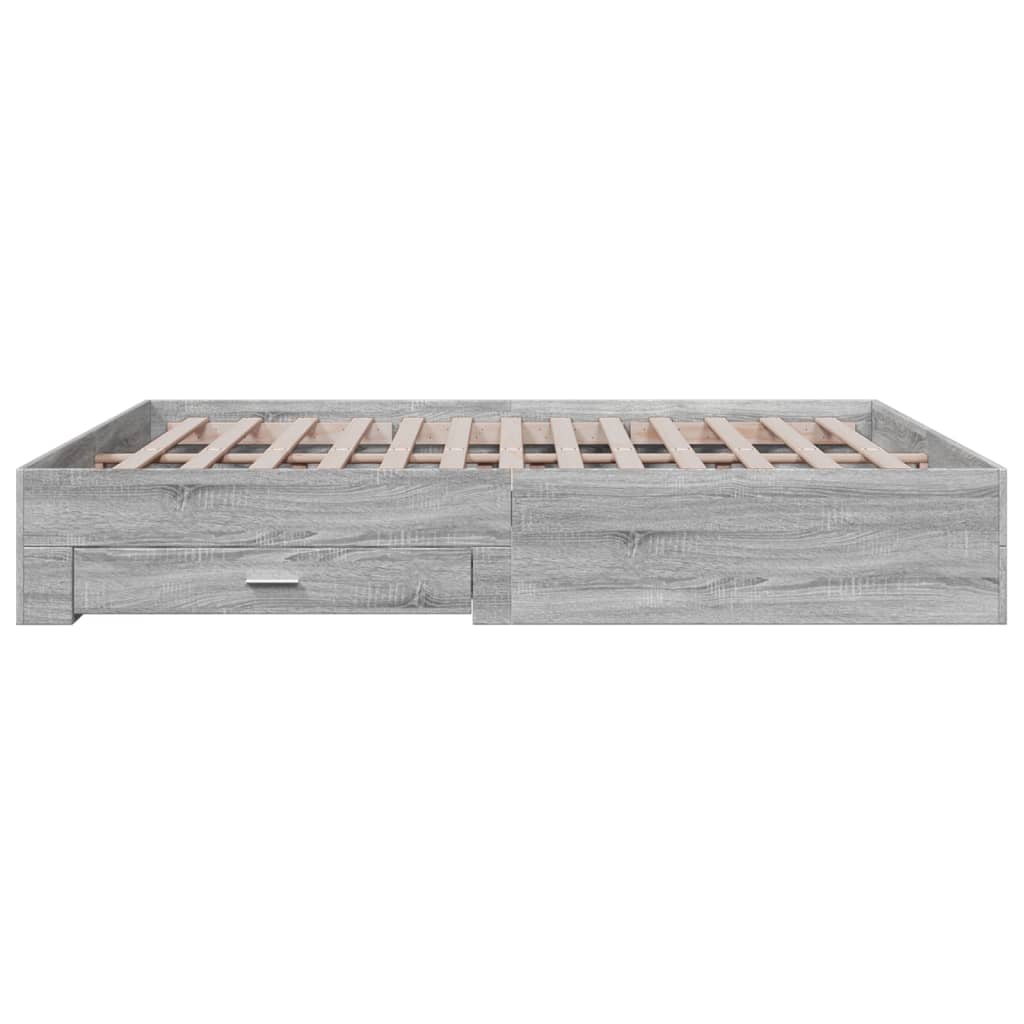 Modern Wooden Emperor Size 2m Bed Frame Base With Storage Drawers Wood Beds