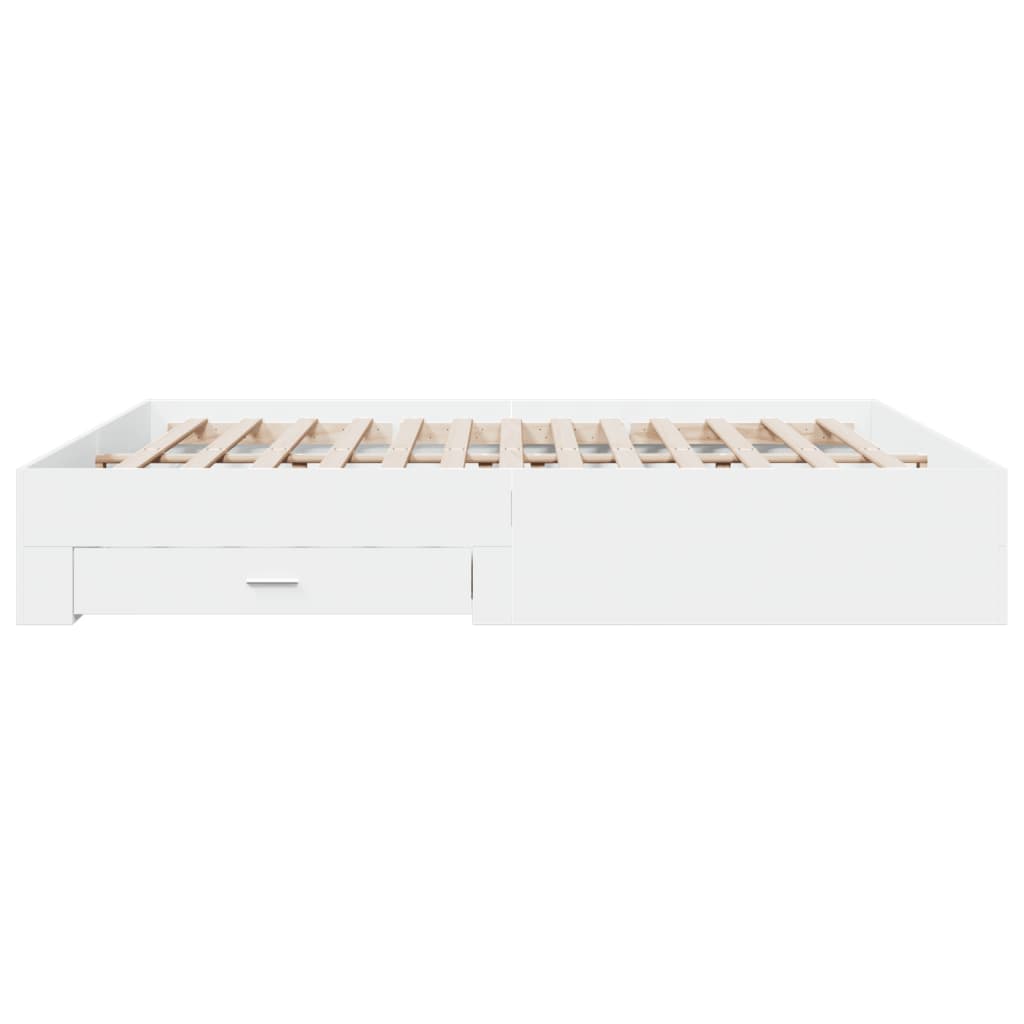 Modern Wooden Super King Size 150cm Bed Frame Base With Storage Drawers Wood Beds