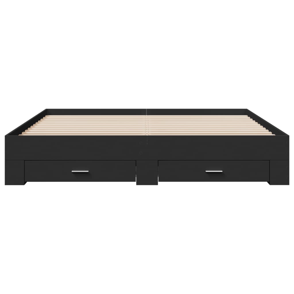 Modern Wooden Super King Size 150cm Bed Frame Base With Storage Drawers Wood Beds