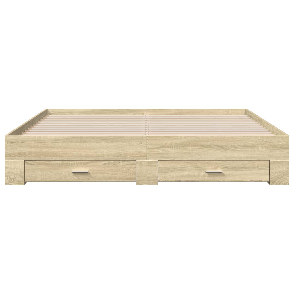 Modern Wooden Super King Size 150cm Bed Frame Base With Storage Drawers Wood Beds