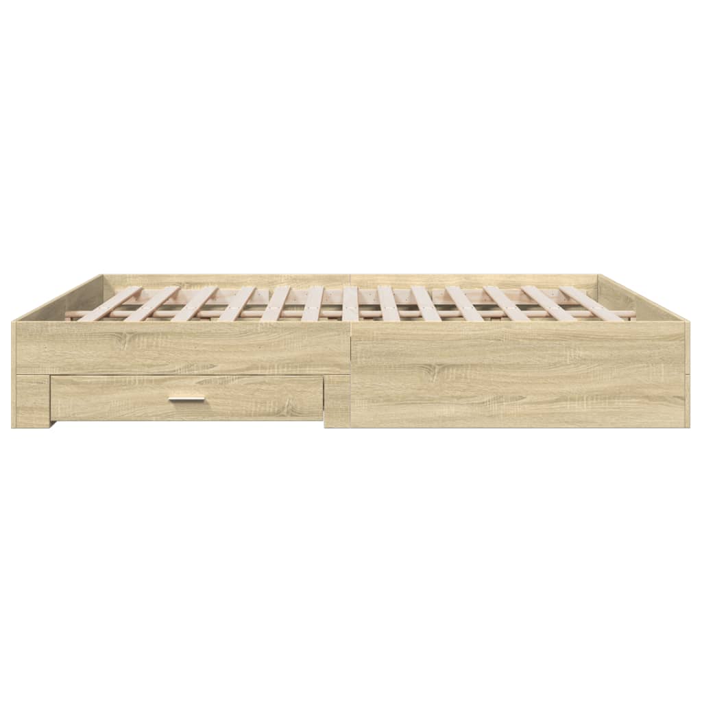 Modern Wooden Super King Size 150cm Bed Frame Base With Storage Drawers Wood Beds
