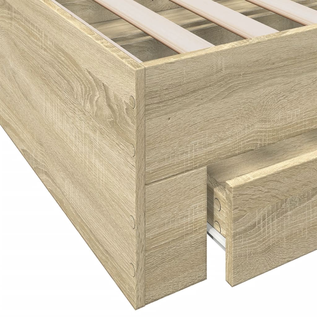 Modern Wooden Super King Size 150cm Bed Frame Base With Storage Drawers Wood Beds