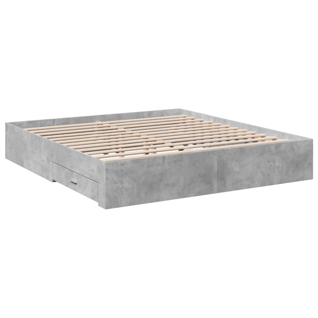 Modern Wooden Super King Size 150cm Bed Frame Base With Storage Drawers Wood Beds