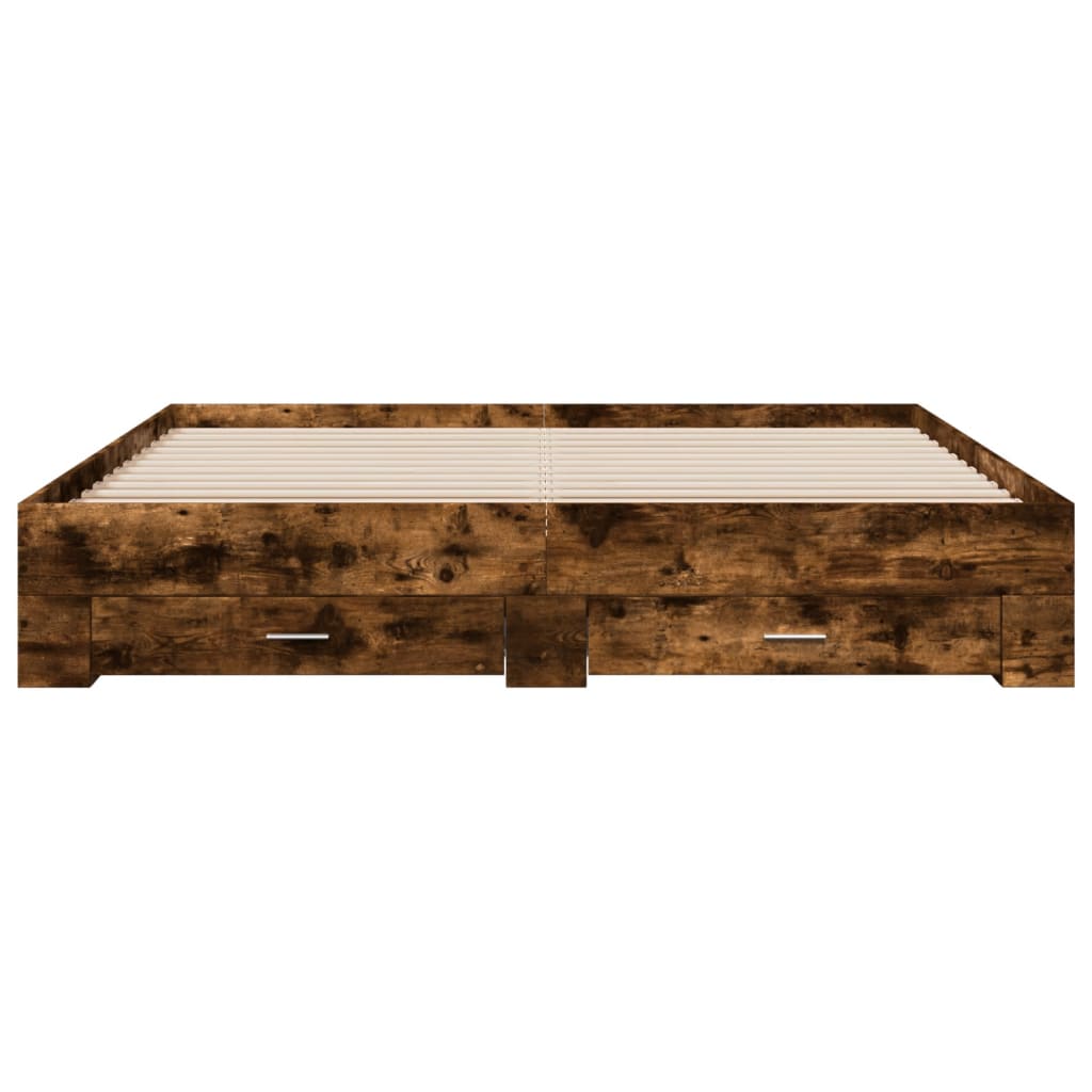 Modern Wooden Super King Size 150cm Bed Frame Base With Storage Drawers Wood Beds