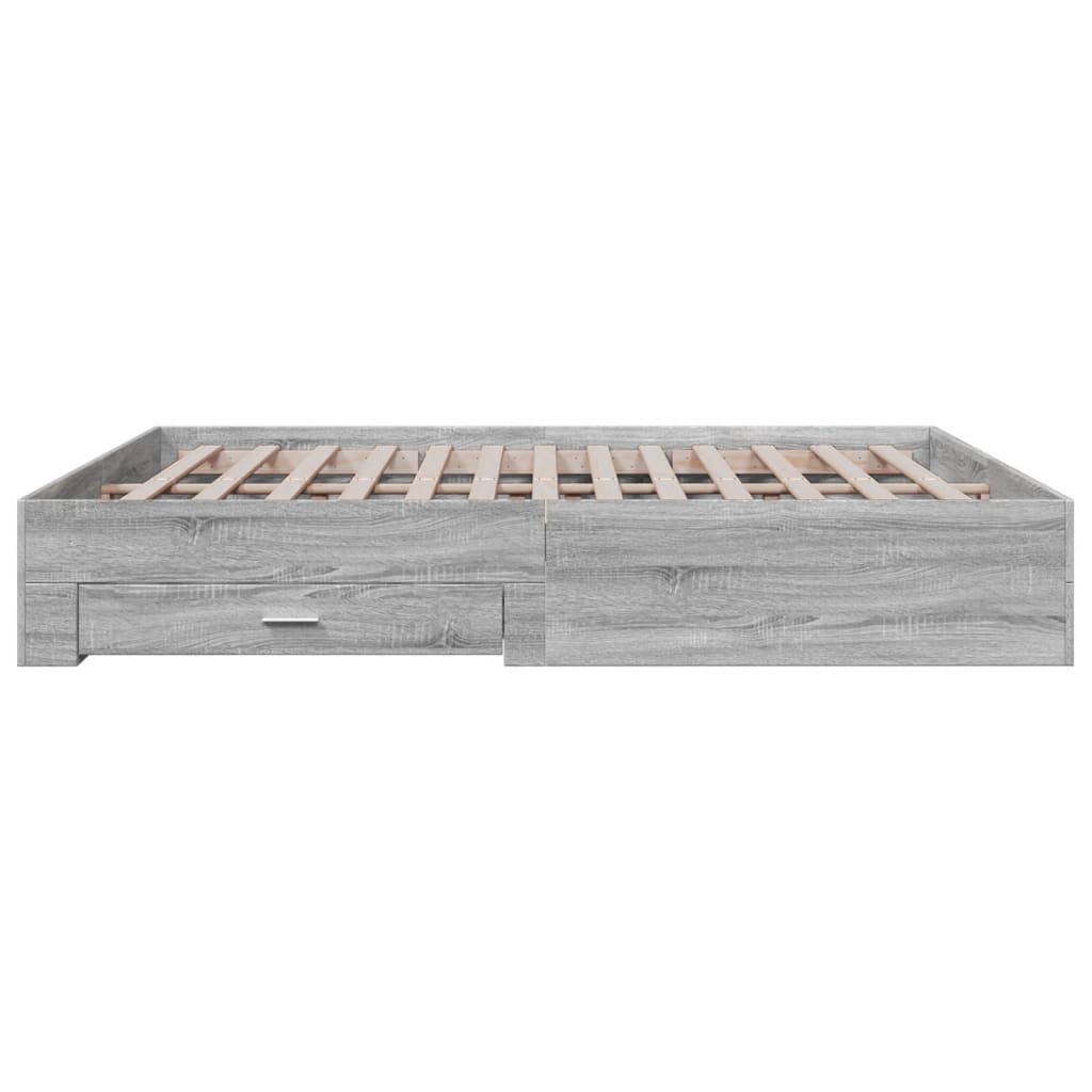 Modern Wooden Super King Size 150cm Bed Frame Base With Storage Drawers Wood Beds