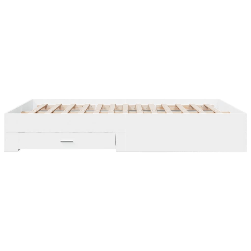 Modern Wooden Queen Size 160cm Bed Frame Base With Storage Drawers Wood Beds