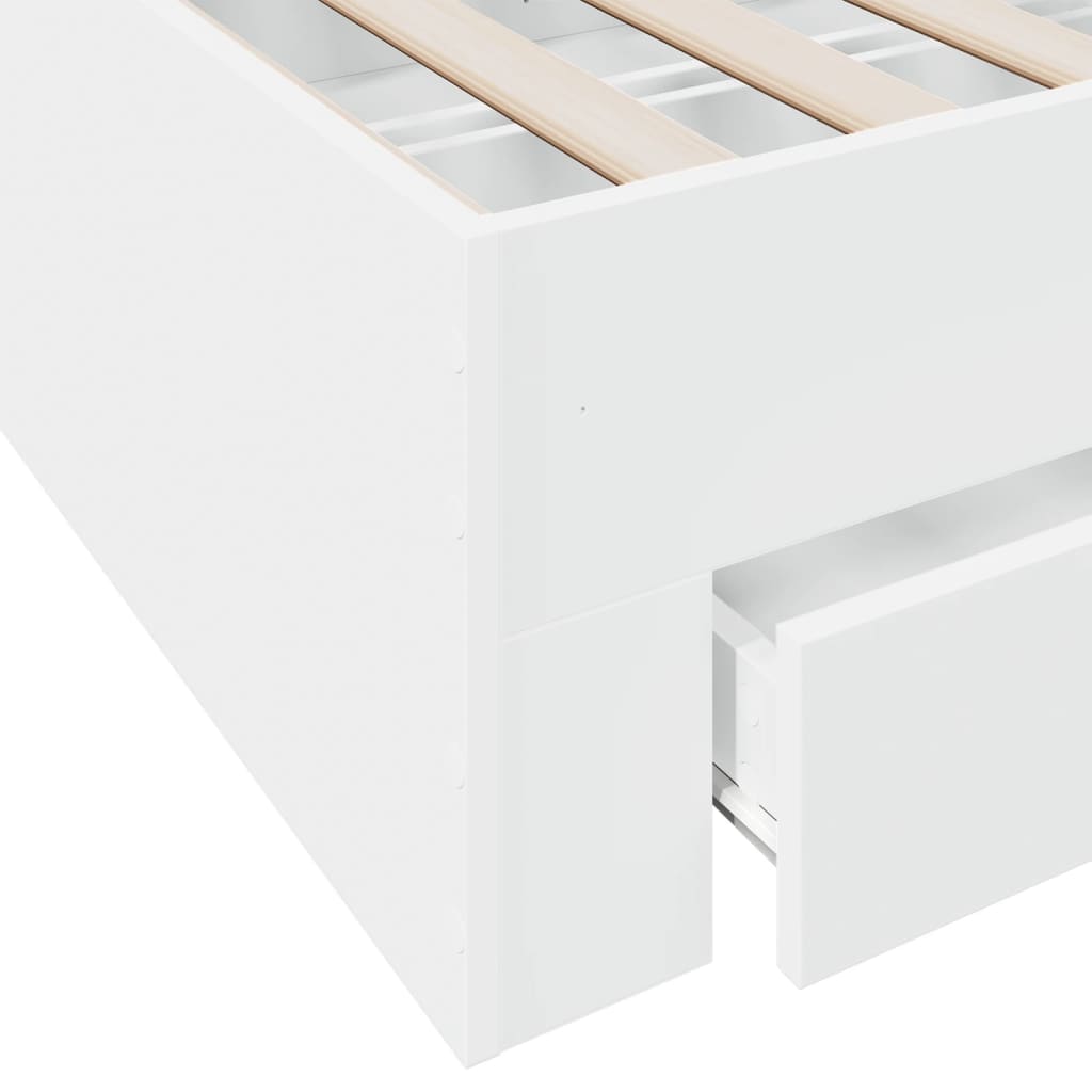 Modern Wooden Queen Size 160cm Bed Frame Base With Storage Drawers Wood Beds