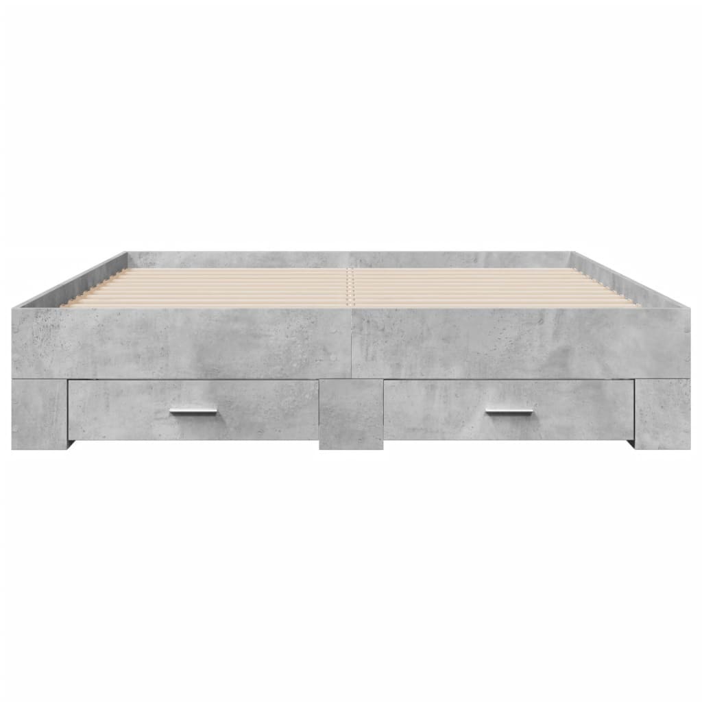 Modern Wooden Queen Size 160cm Bed Frame Base With Storage Drawers Wood Beds