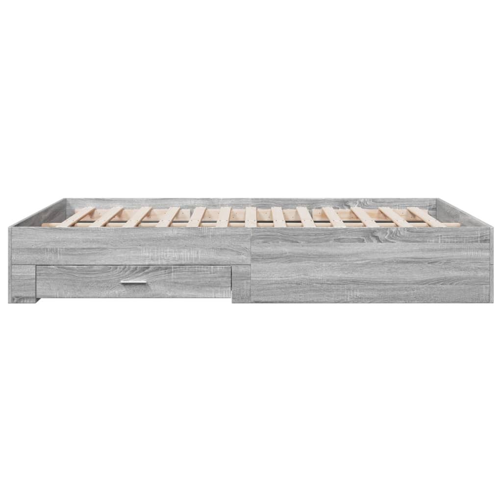 Modern Wooden Queen Size 160cm Bed Frame Base With Storage Drawers Wood Beds