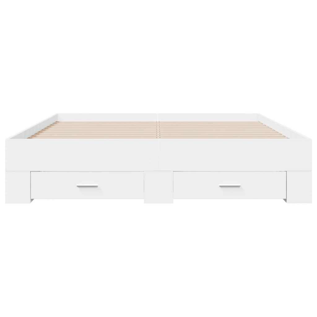 Modern Wooden King Size 150cm Bed Frame Base With Storage Drawers Wood Beds