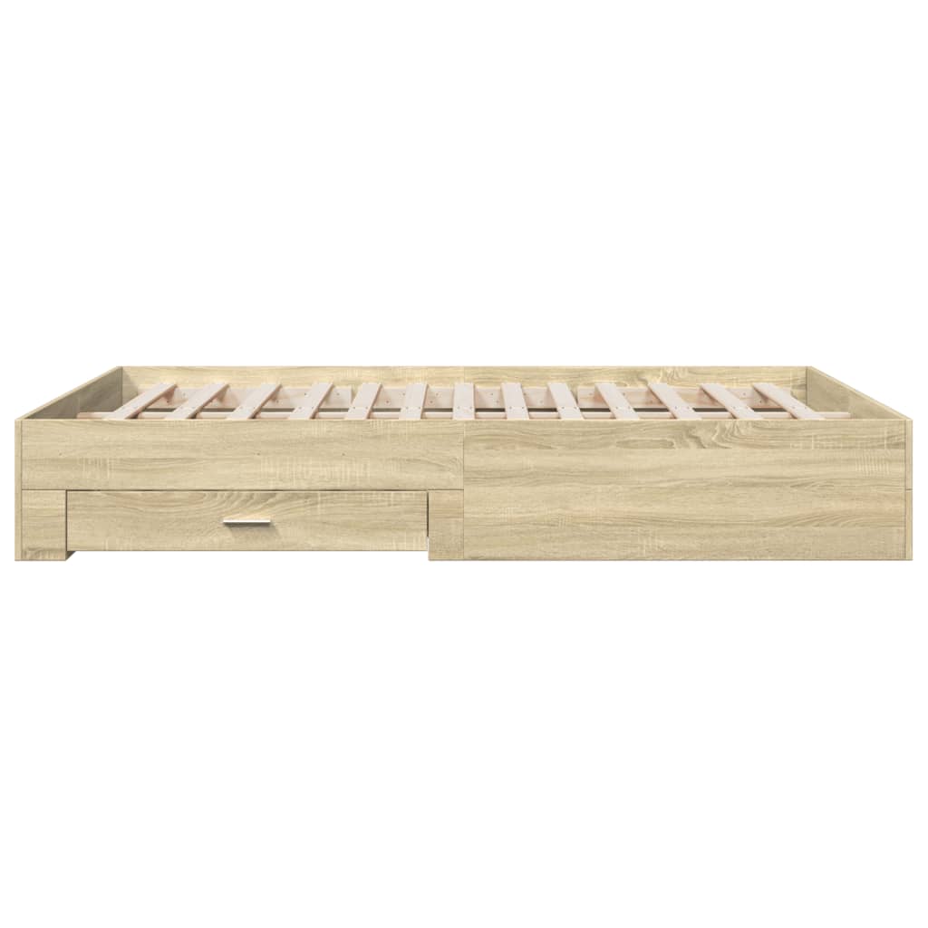 Modern Wooden King Size 150cm Bed Frame Base With Storage Drawers Wood Beds