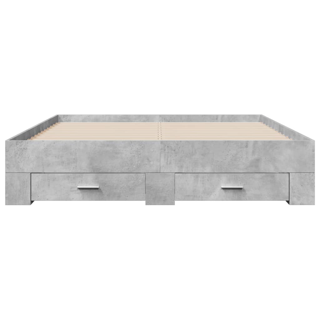 Modern Wooden King Size 150cm Bed Frame Base With Storage Drawers Wood Beds