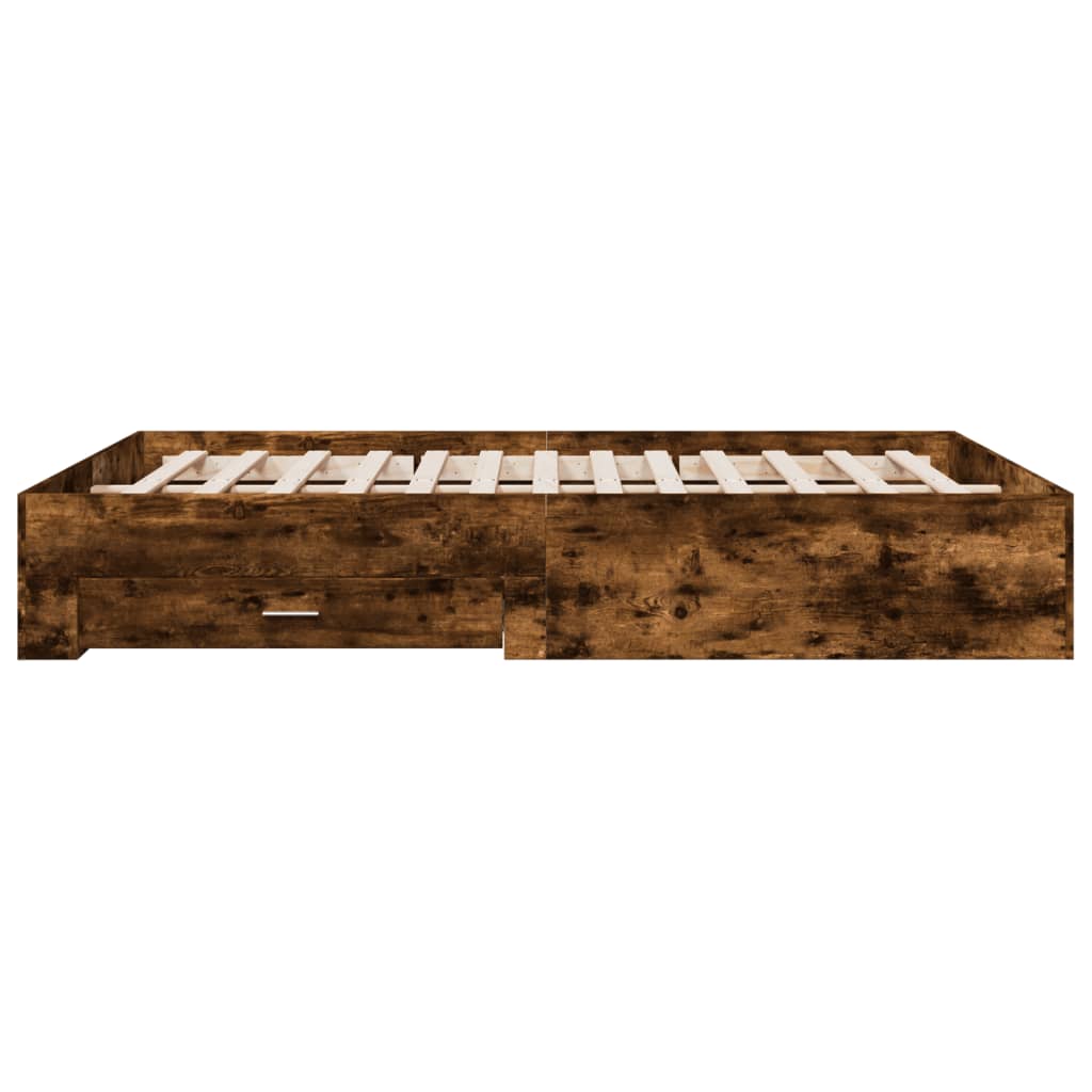 Modern Wooden King Size 150cm Bed Frame Base With Storage Drawers Wood Beds