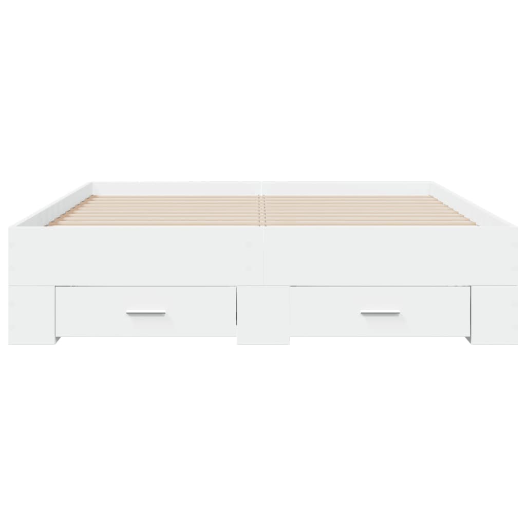 Modern Wooden Double Size 135cm Bed Frame Base With Storage Drawers Wood Beds