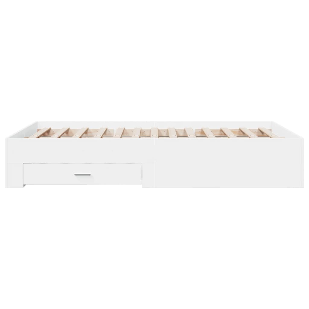 Modern Wooden Double Size 135cm Bed Frame Base With Storage Drawers Wood Beds