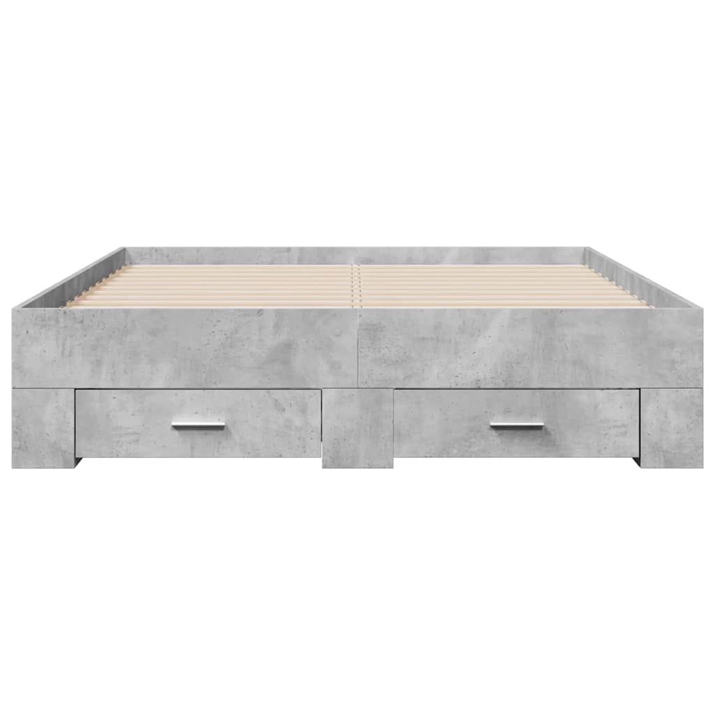 Modern Wooden Double Size 135cm Bed Frame Base With Storage Drawers Wood Beds