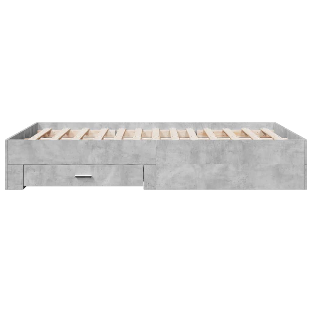 Modern Wooden Double Size 135cm Bed Frame Base With Storage Drawers Wood Beds
