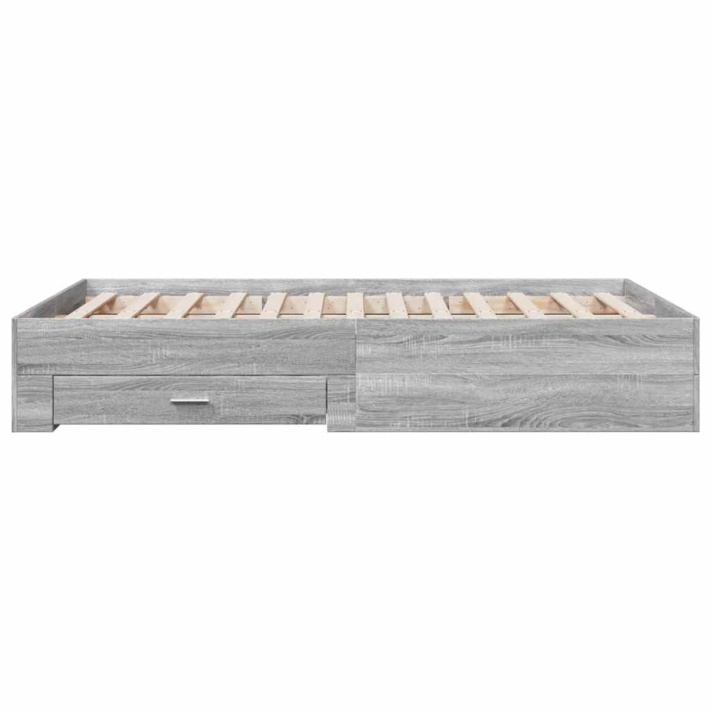 Modern Wooden Double Size 135cm Bed Frame Base With Storage Drawers Wood Beds