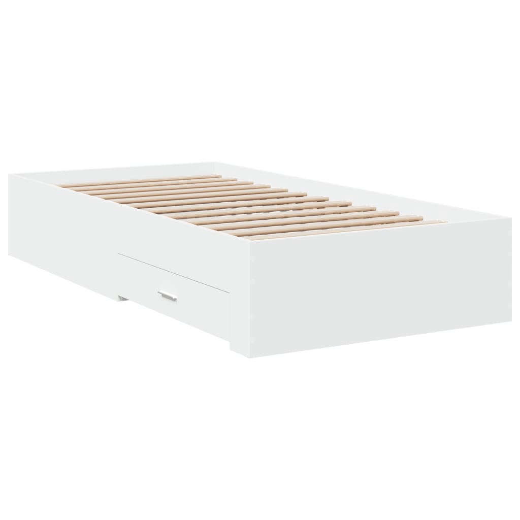 Modern Wooden Single Size 90cm Bed Frame Base With Storage Drawers Wood Beds