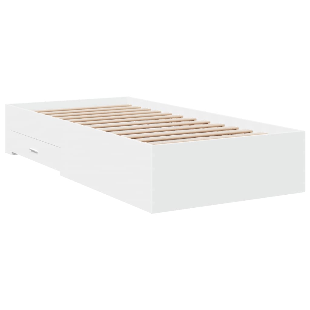 Modern Wooden Single Size 90cm Bed Frame Base With Storage Drawers Wood Beds