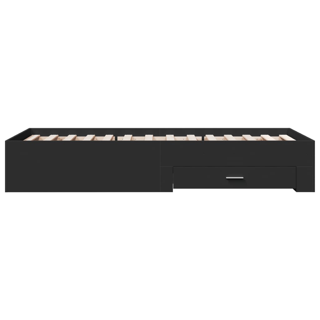 Modern Wooden Single Size 90cm Bed Frame Base With Storage Drawers Wood Beds