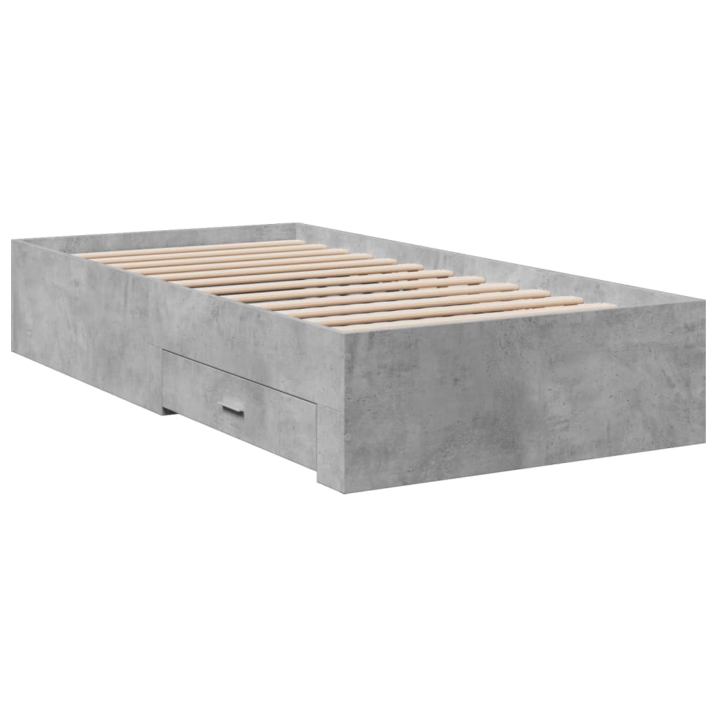 Modern Wooden Single Size 90cm Bed Frame Base With Storage Drawers Wood Beds