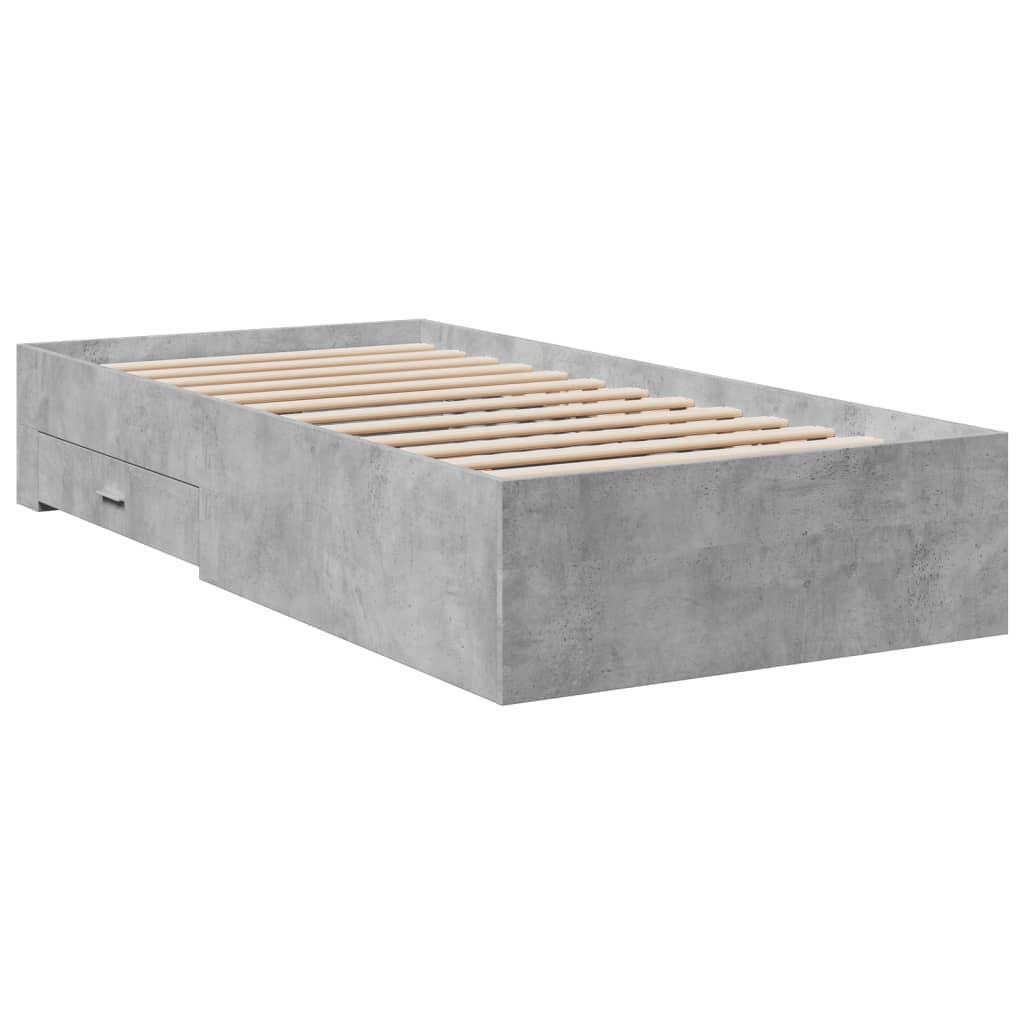Modern Wooden Single Size 90cm Bed Frame Base With Storage Drawers Wood Beds