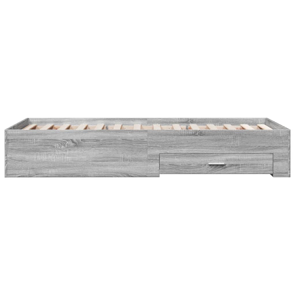Modern Wooden Single Size 90cm Bed Frame Base With Storage Drawers Wood Beds