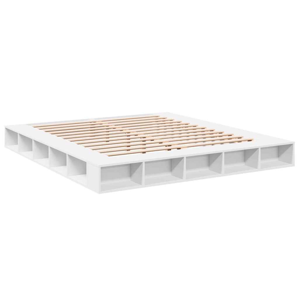 Modern Wooden Emperor Size 2m Bed Frame Base With Under Storage Compartments