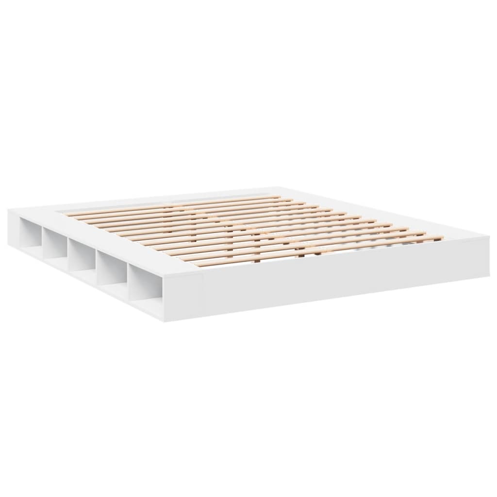 Modern Wooden Emperor Size 2m Bed Frame Base With Under Storage Compartments
