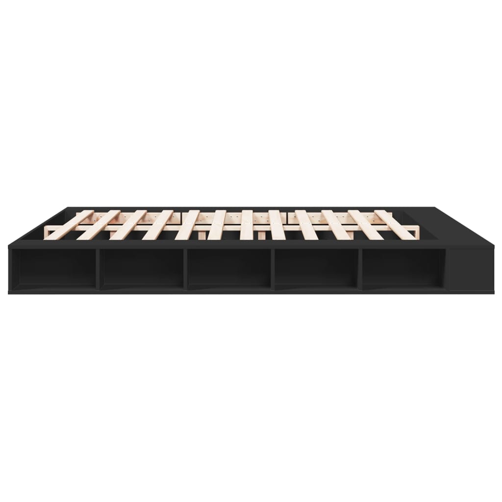 Modern Wooden Emperor Size 2m Bed Frame Base With Under Storage Compartments