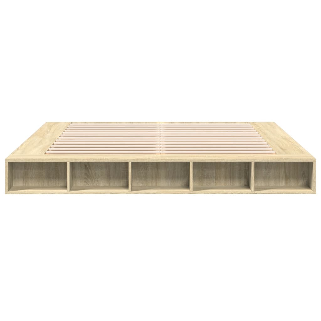 Modern Wooden Emperor Size 2m Bed Frame Base With Under Storage Compartments