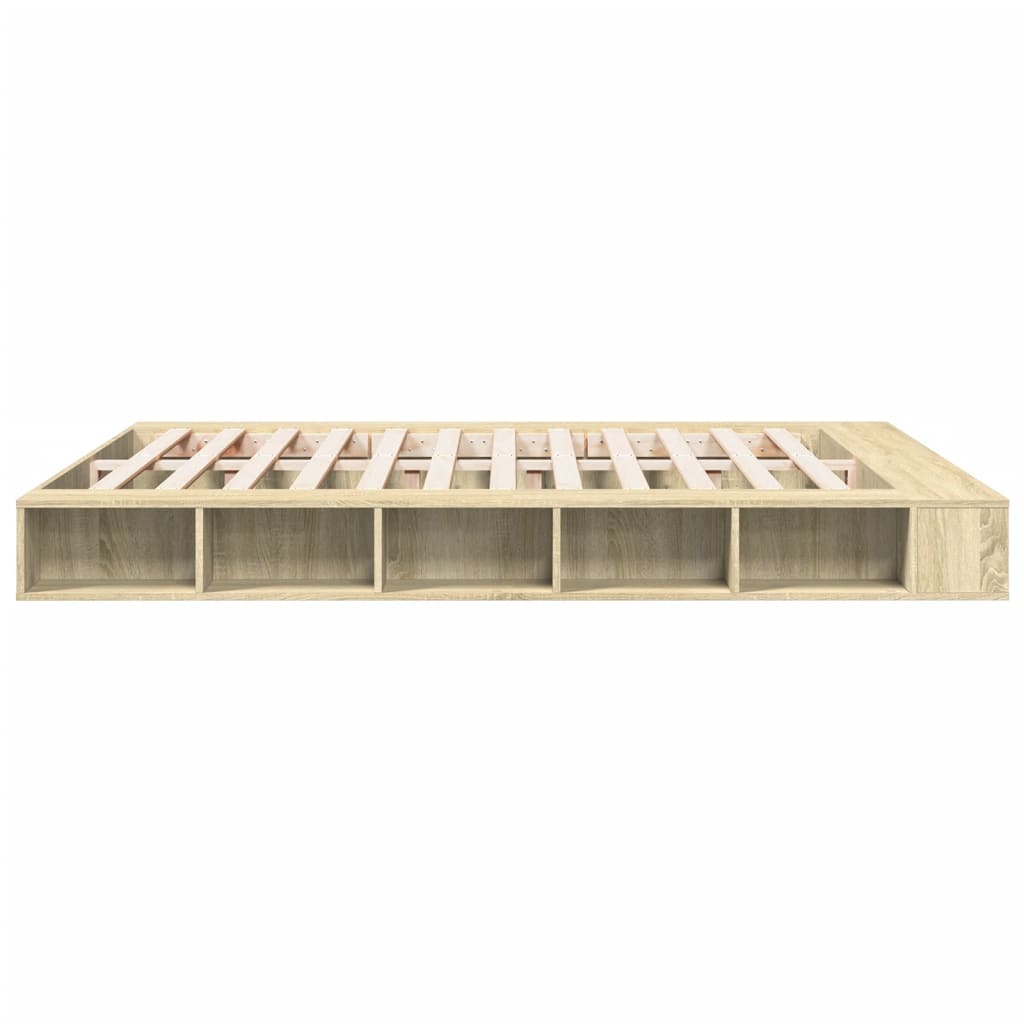 Modern Wooden Emperor Size 2m Bed Frame Base With Under Storage Compartments