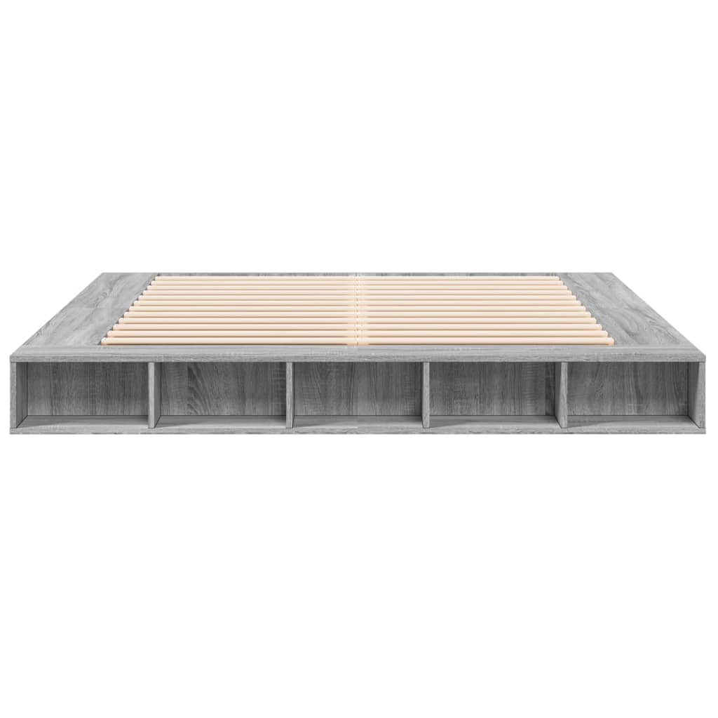 Modern Wooden Emperor Size 2m Bed Frame Base With Under Storage Compartments