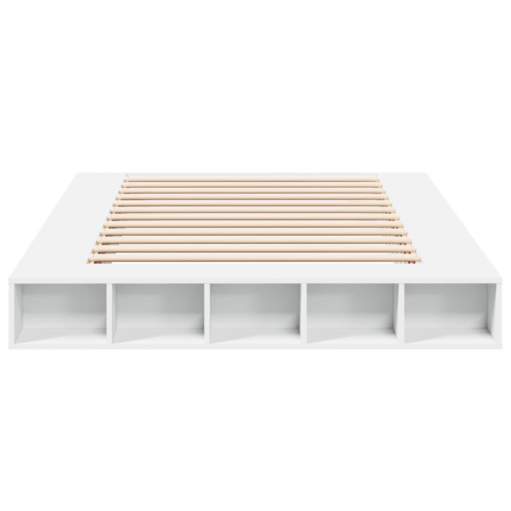 Modern Wooden Queen Size 160cm Bed Frame Base With Under Storage Compartments